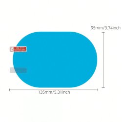 برچسب نانو آب گریز آینه بغل خودرو مدل بیضی بسته 2 عددی